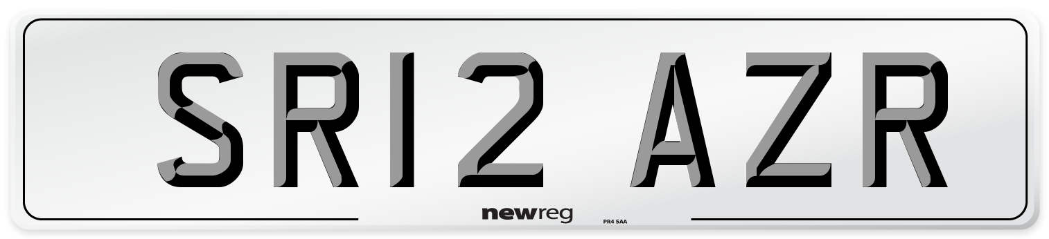 SR12 AZR Number Plate from New Reg
